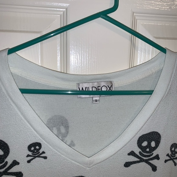 Wildfox Skull V-Neck Sweater - Picture 2 of 7